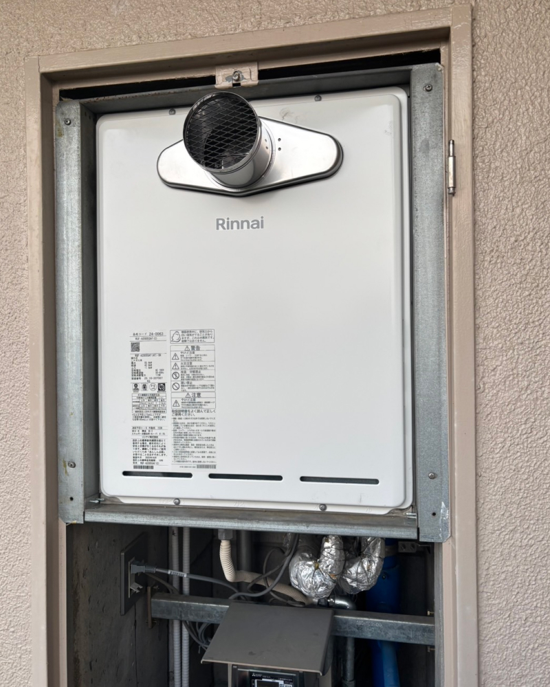 大阪府吹田市 リンナイ給湯器の交換工事 施工後