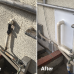 吹田市 水道管凍結による破損の修理before/after