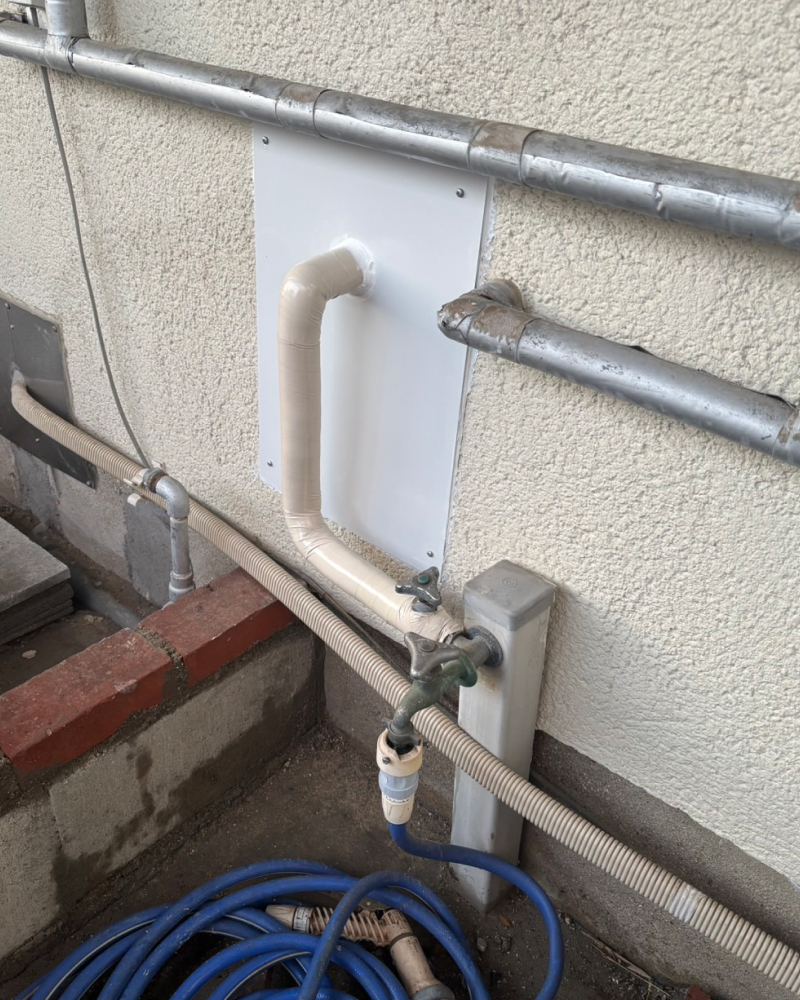 給水管凍結による破損(復旧工事後)